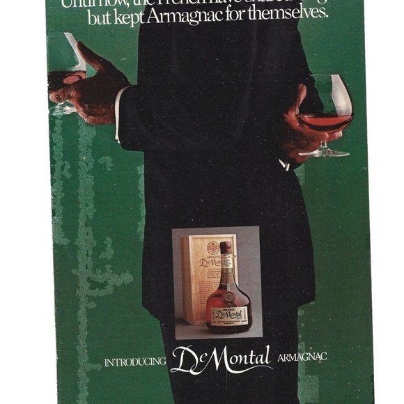 DeMontal Armannac Cognac French 1980s Vintage Print Ad 9 inch - Picture 2 of 2